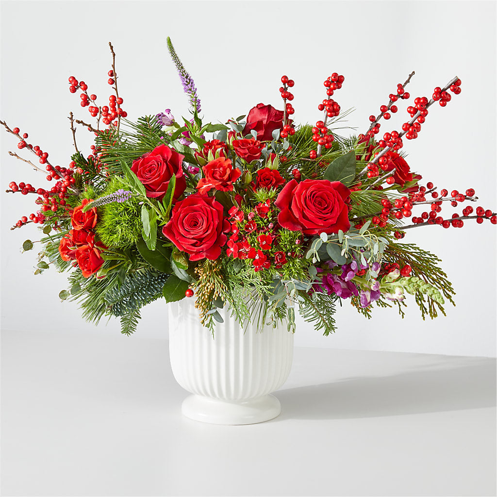 Big Red Bow Bouquet – Semper Fi Florist, Oceanside CA
