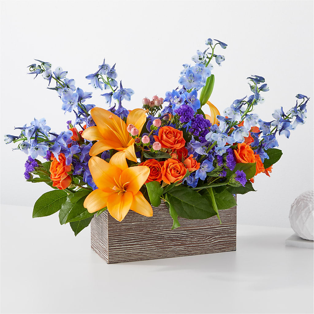 Radiant Citrus Box Bouquet – Semper Fi Florist, Oceanside CA