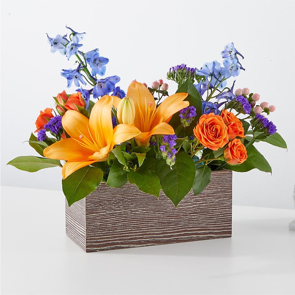 Radiant Citrus Box Bouquet – Semper Fi Florist, Oceanside CA