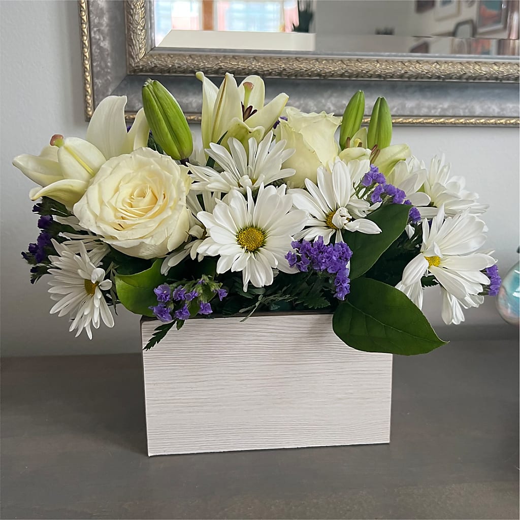 Beyond Blue Box Bouquet – Semper Fi Florist, Oceanside CA