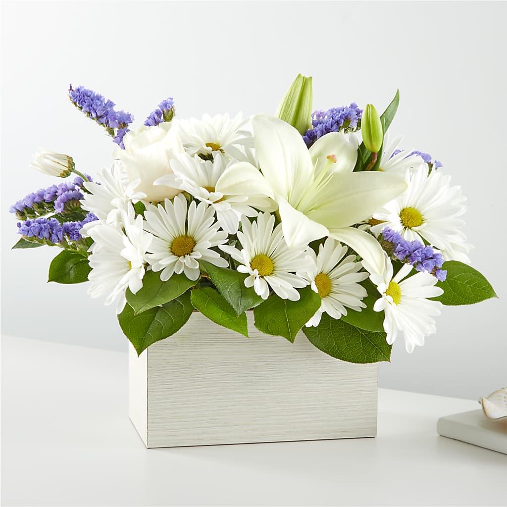 Beyond Blue Box Bouquet – Semper Fi Florist, Oceanside CA