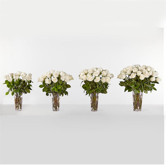 Long Stem White Rose Bouquet – Semper Fi Florist, Oceanside CA
