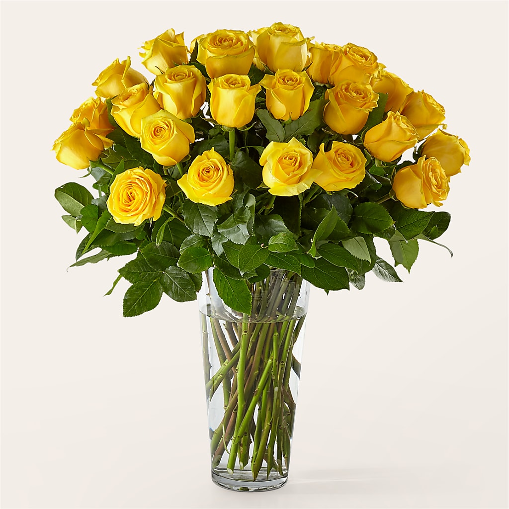 Long Stem Yellow Rose Bouquet – Semper Fi Florist, Oceanside CA