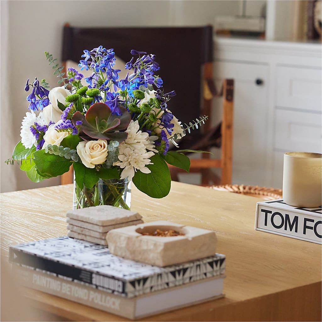 Cerulean Waves Bouquet – Semper Fi Florist, Oceanside CA