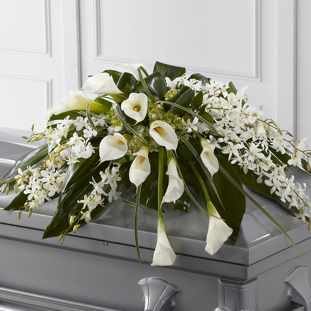 Angel Wings Casket Spray – Semper Fi Florist, Oceanside CA