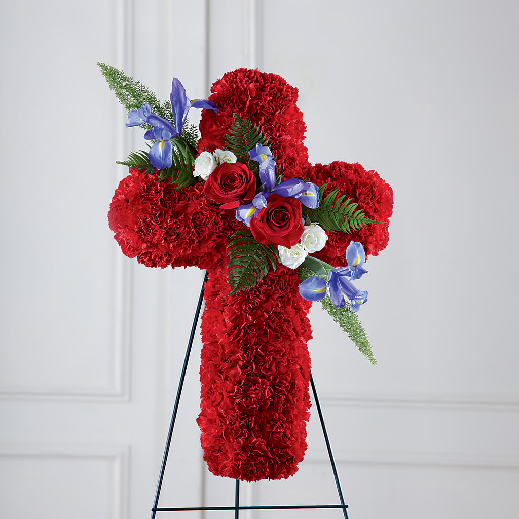 Faithful Hero Floral Cross – Semper Fi Florist, Oceanside CA
