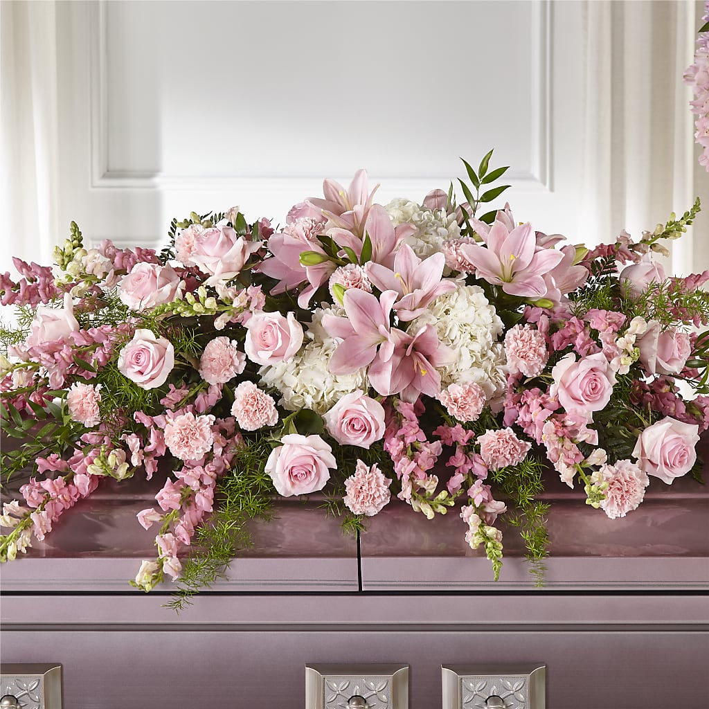 Life & Remembrance Casket Spray – Semper Fi Florist, Oceanside CA