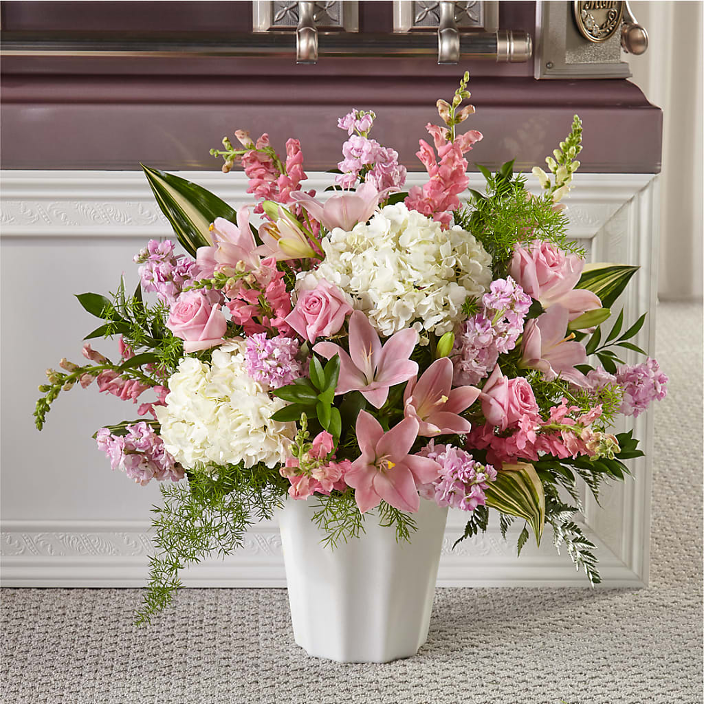 Simply Serene Floor Basket – Semper Fi Florist, Oceanside CA