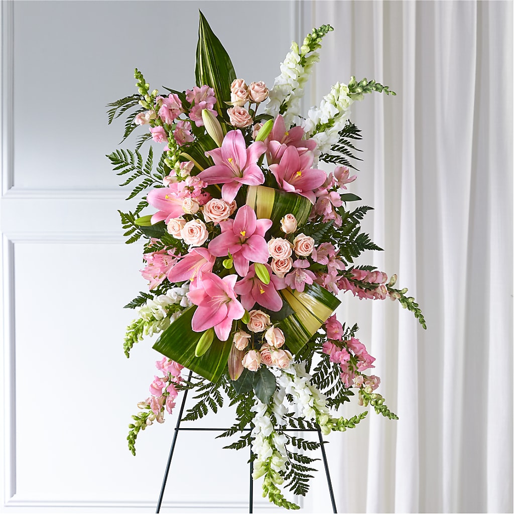 Elegant Embrace Standing Spray – Semper Fi Florist, Oceanside CA