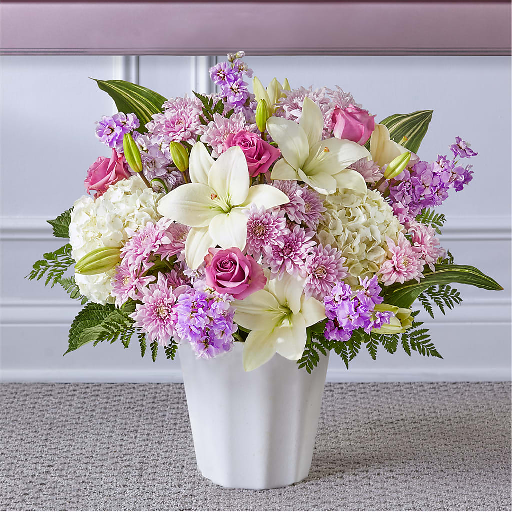 Heaven Sent Floor Basket – Semper Fi Florist, Oceanside CA