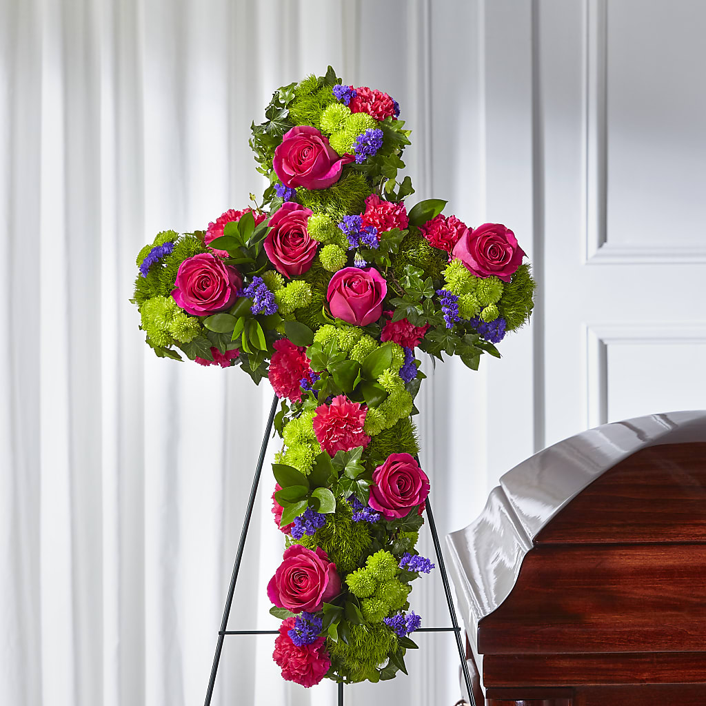 Tribute Rose Floral Cross – Semper Fi Florist, Oceanside CA