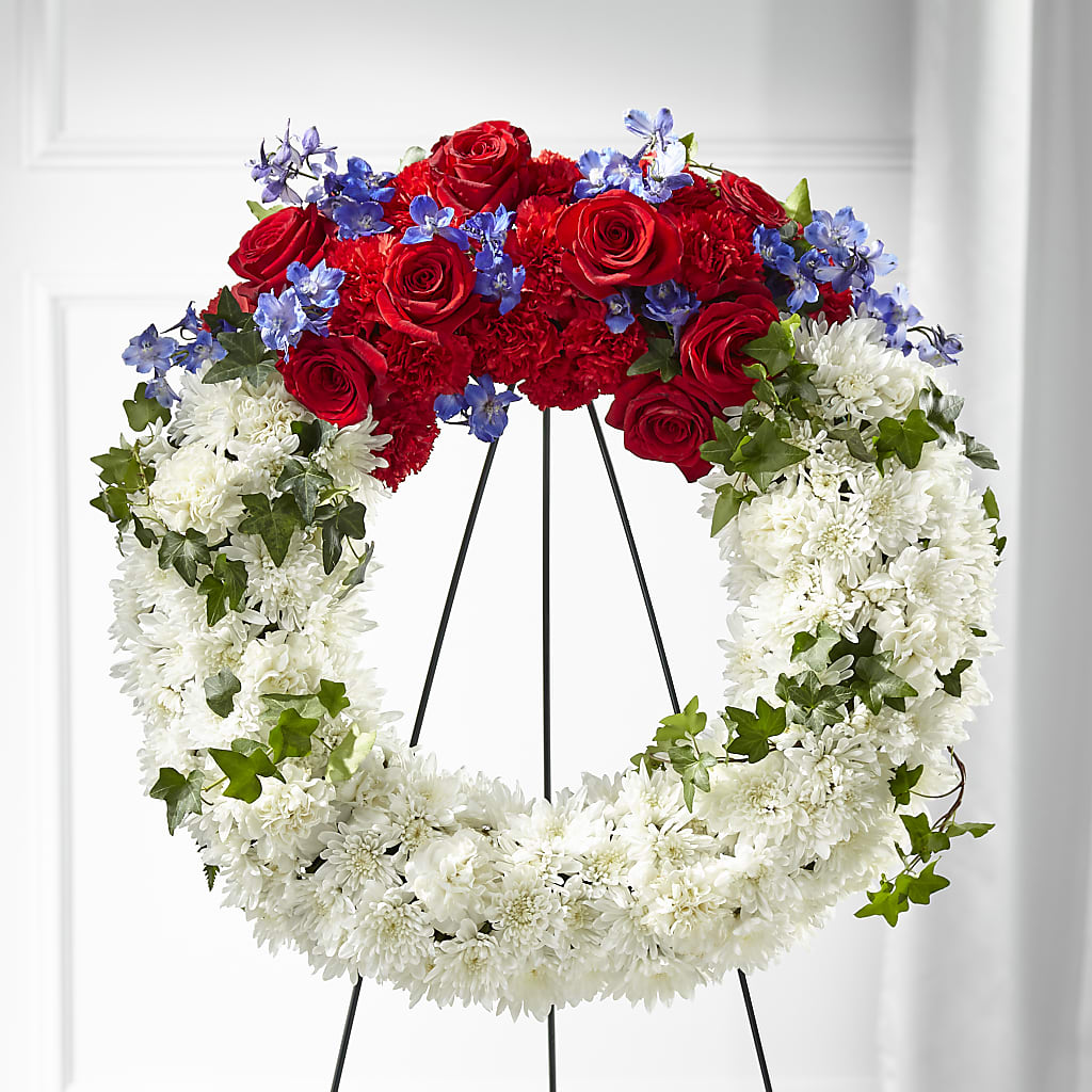 Patriotic Passion Wreath – Semper Fi Florist, Oceanside CA