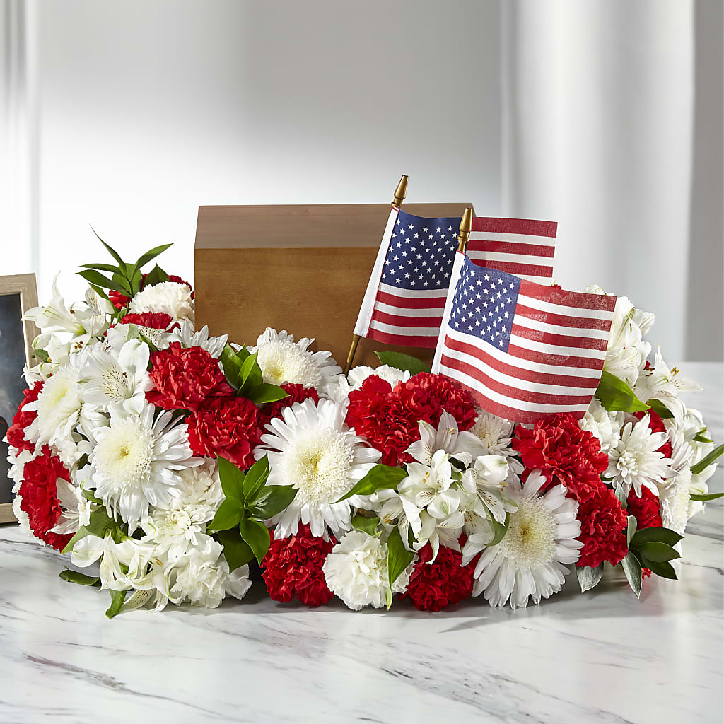 Spirit of Patriotism Cremation Adornment – Semper Fi Florist, Oceanside CA