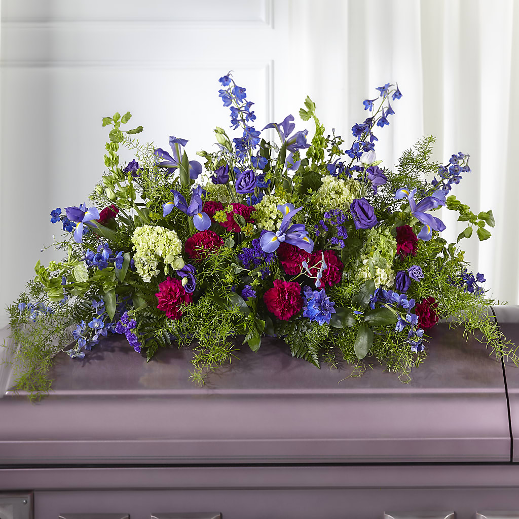 Always Treasured Casket Spray – Semper Fi Florist, Oceanside CA