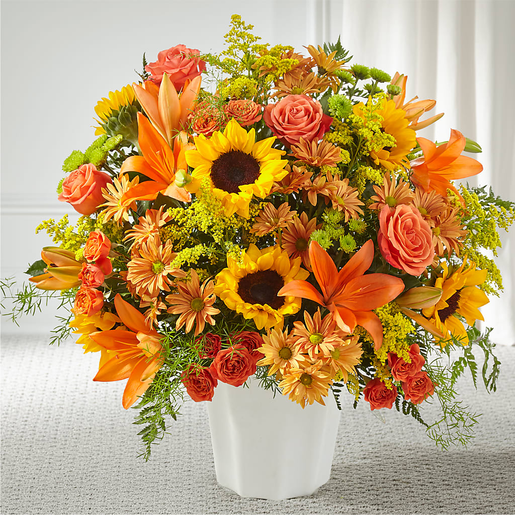 Harvest Thoughts Floor Basket – Semper Fi Florist, Oceanside CA