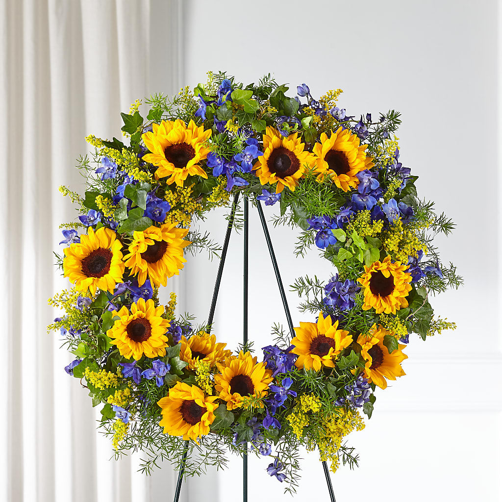 Bright Rays Wreath – Semper Fi Florist, Oceanside CA