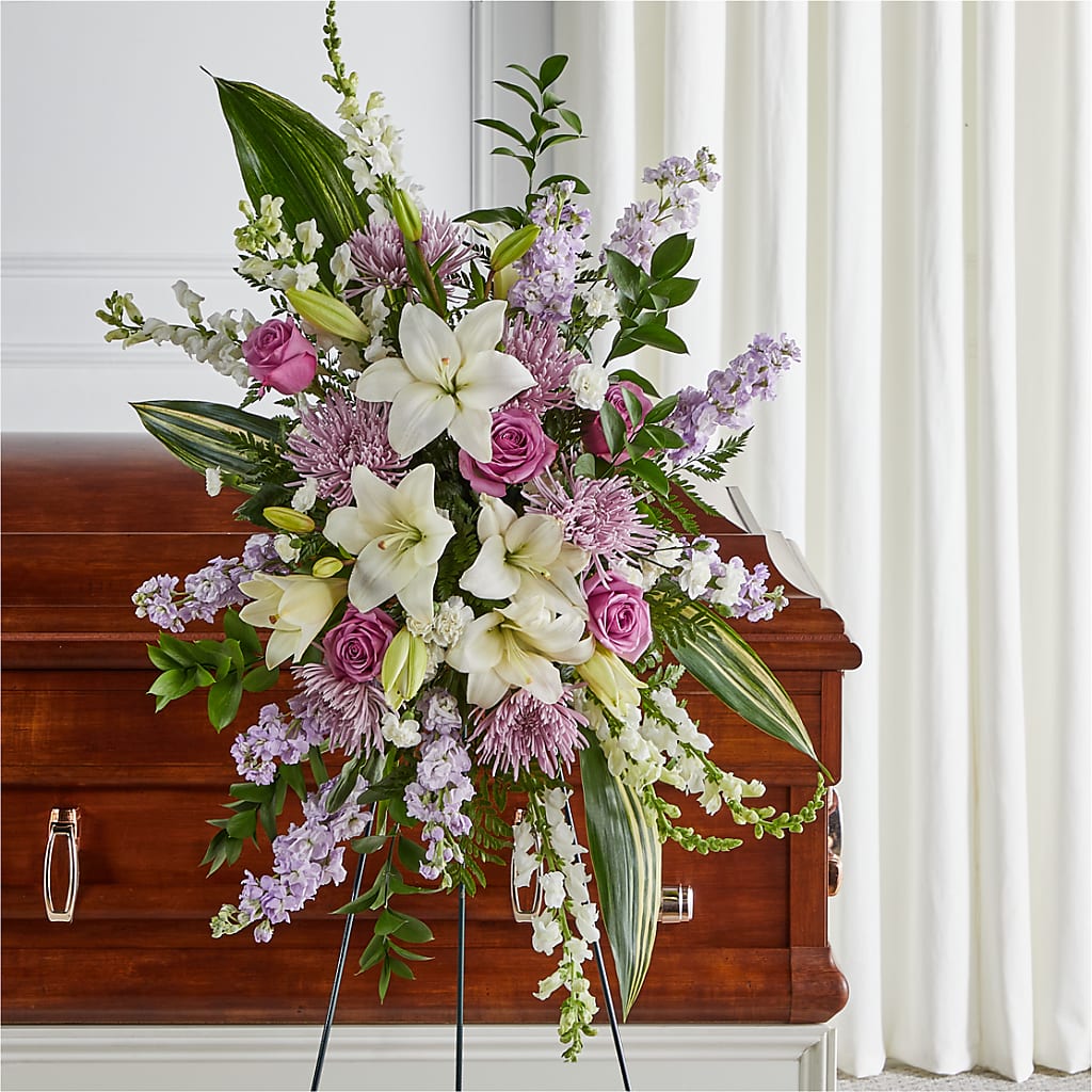 Grateful Hearts Standing Spray – Semper Fi Florist, Oceanside CA