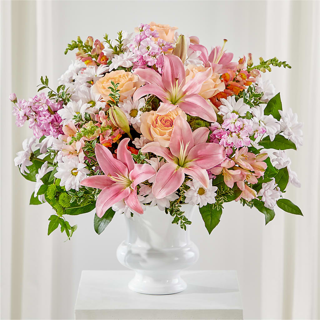 Heartfelt Gesture Urn Arrangement – Semper Fi Florist, Oceanside CA