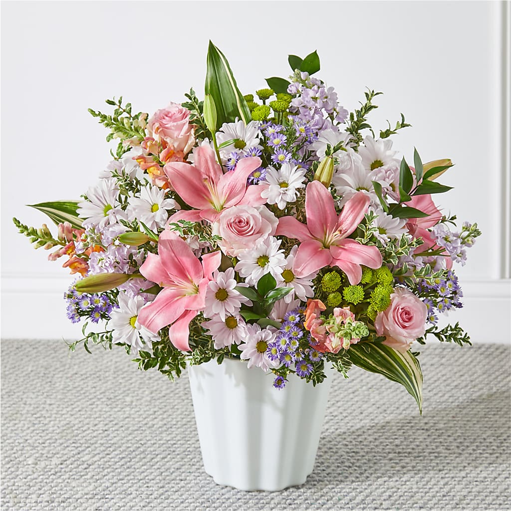 Abundant Compassion Floor Basket – Semper Fi Florist, Oceanside CA