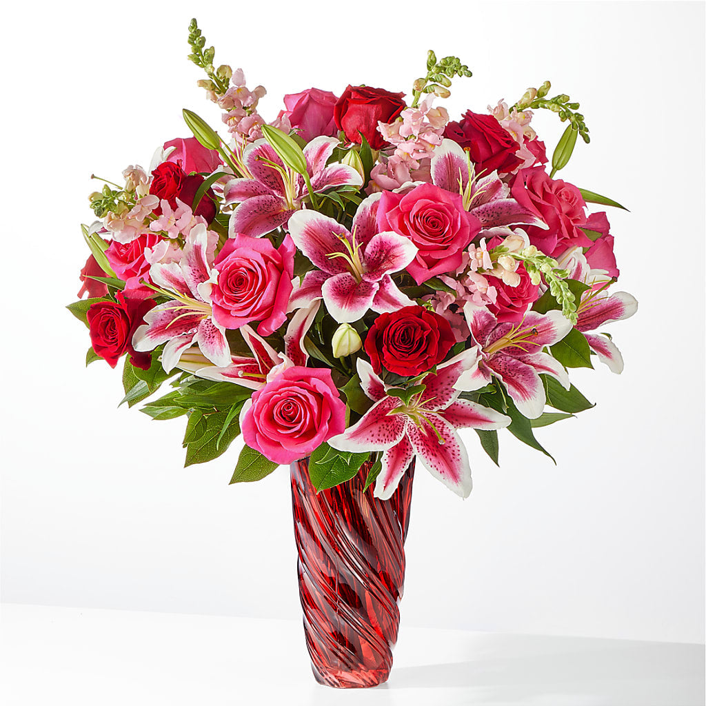 Always You Bouquet with Luxe Swirl Vase – Semper Fi Florist, Oceanside CA