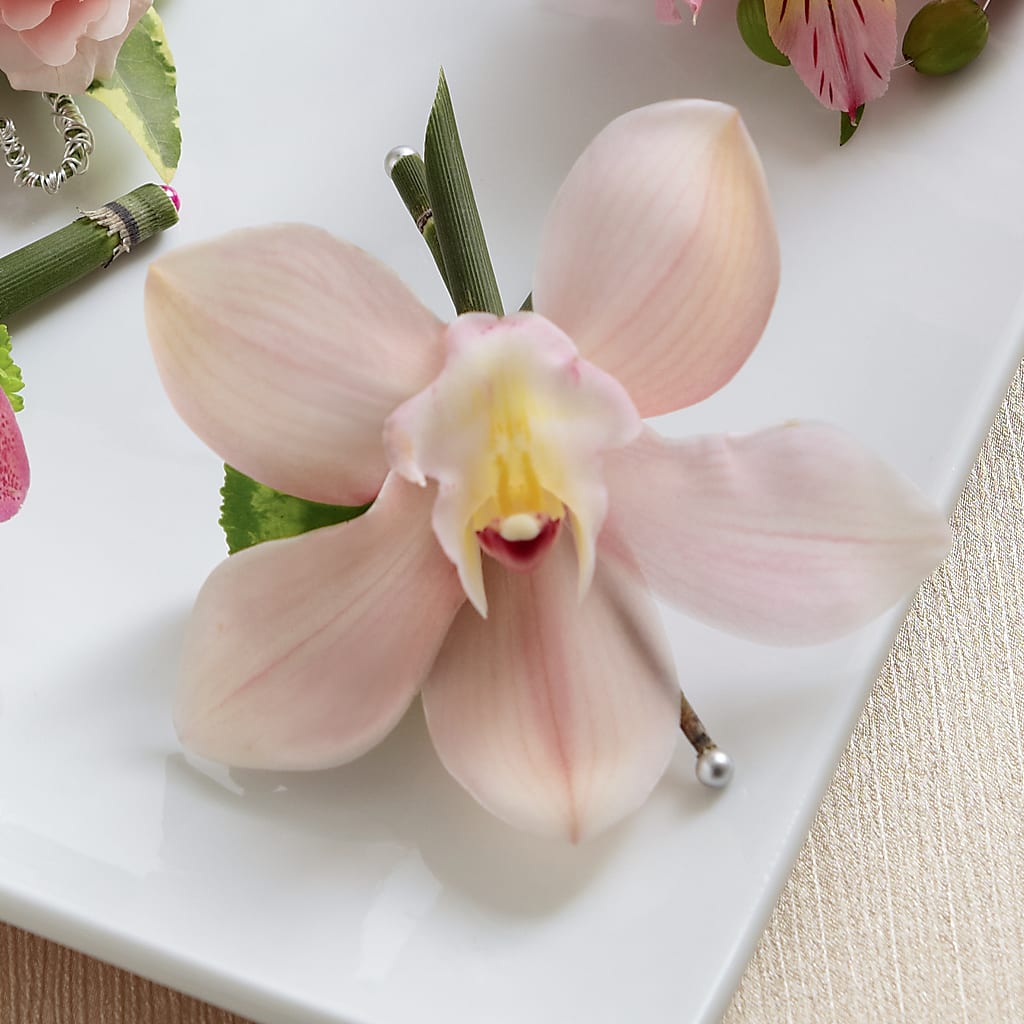 Pink Cymbidium Boutonniere – Semper Fi Florist, Oceanside CA