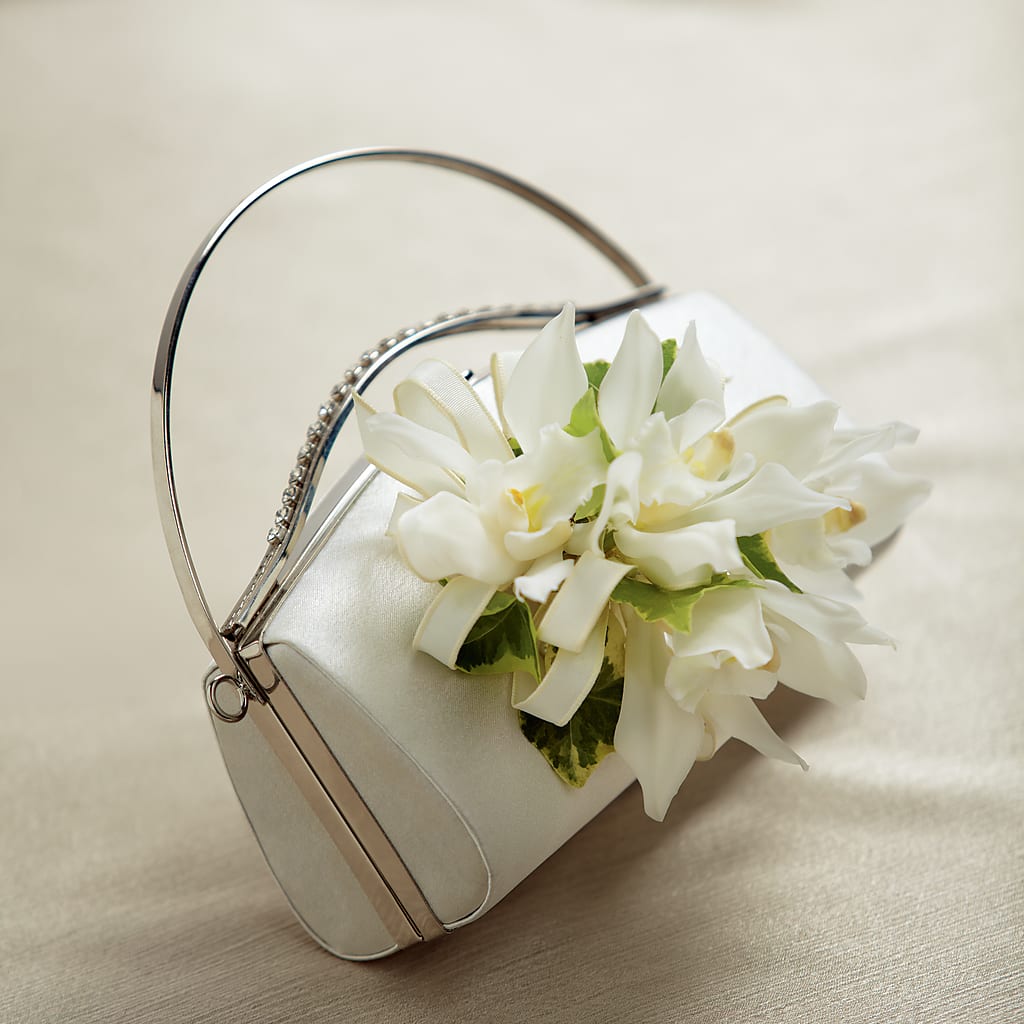 White Purse Decor – Semper Fi Florist, Oceanside CA