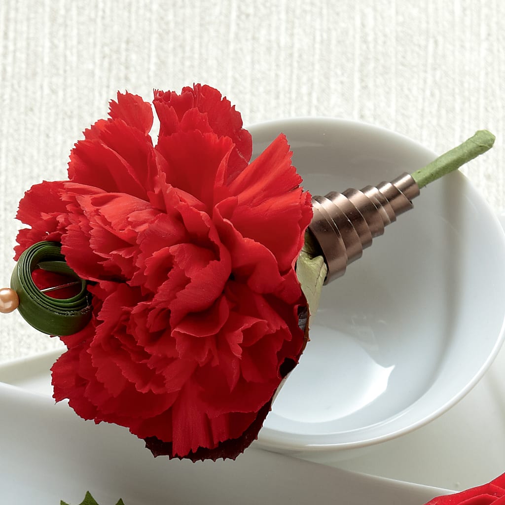 Red Carnation Boutonniere – Semper Fi Florist, Oceanside CA