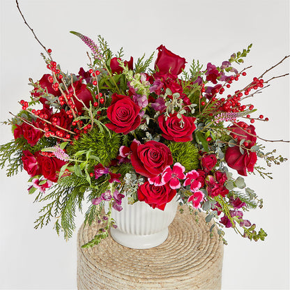 Big Red Bow Bouquet –  Semper Fi Florist, Oceanside CA