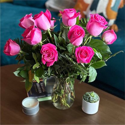 Long Stem Pink Rose Bouquet –  Semper Fi Florist, Oceanside CA