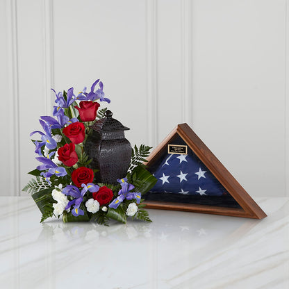 Patriotic Tribute Arrangement –  Semper Fi Florist, Oceanside CA