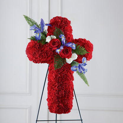 Faithful Hero Floral Cross –  Semper Fi Florist, Oceanside CA