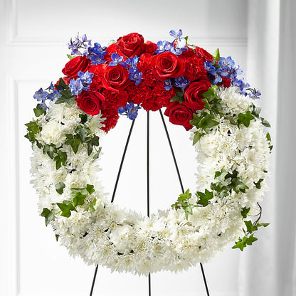 Patriotic Passion Wreath –  Semper Fi Florist, Oceanside CA