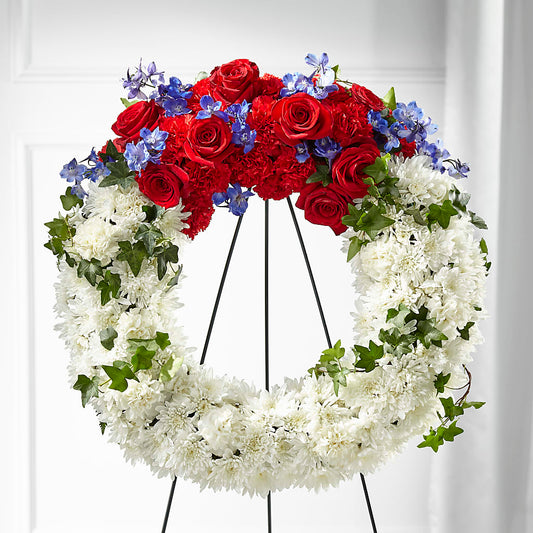 Patriotic Passion Wreath –  Semper Fi Florist, Oceanside CA
