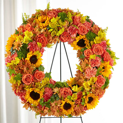 Autumnal Memories Wreath (Standard) –  Semper Fi Florist, Oceanside CA