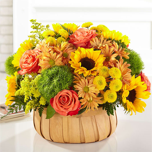 Harvest Sunflower Basket –  Semper Fi Florist, Oceanside CA