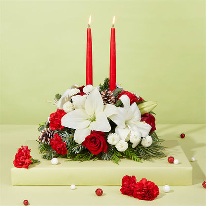 Seasonal Festivities Centerpiece –  Semper Fi Florist, Oceanside CA
