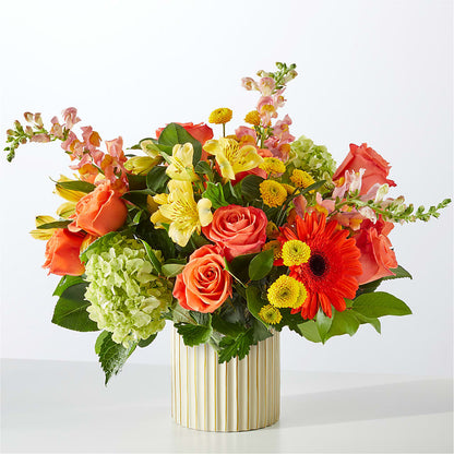 Autumn Sunshine Bouquet with Ivory Vase –  Semper Fi Florist, Oceanside CA