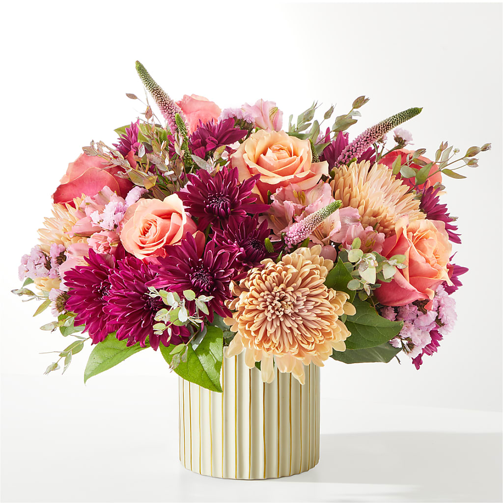 Berry Cobbler Bouquet with Ivory Vase –  Semper Fi Florist, Oceanside CA