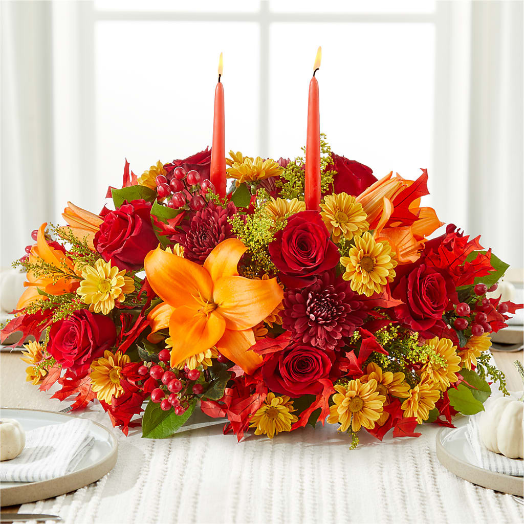 Autumn's Embrace Centerpiece –  Semper Fi Florist, Oceanside CA