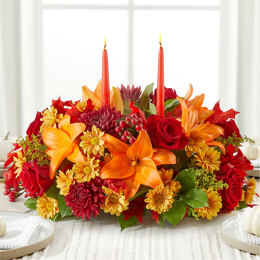 Autumn's Embrace Centerpiece –  Semper Fi Florist, Oceanside CA