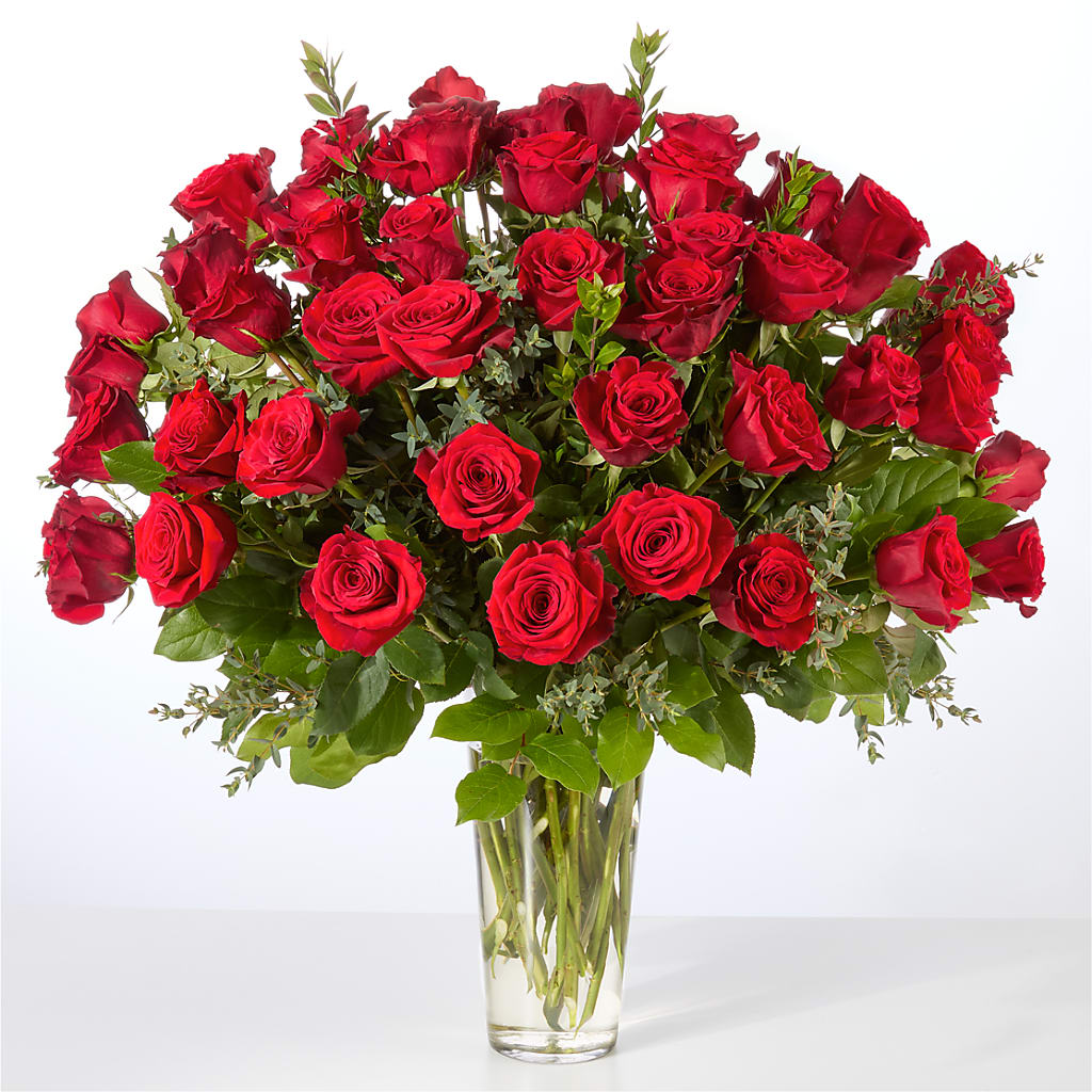 Forever Yours Fifty Stem Red Rose Bouquet –  Semper Fi Florist, Oceanside CA