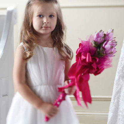 Sparkle Pink Flower Girl Bouquet –  Semper Fi Florist, Oceanside CA